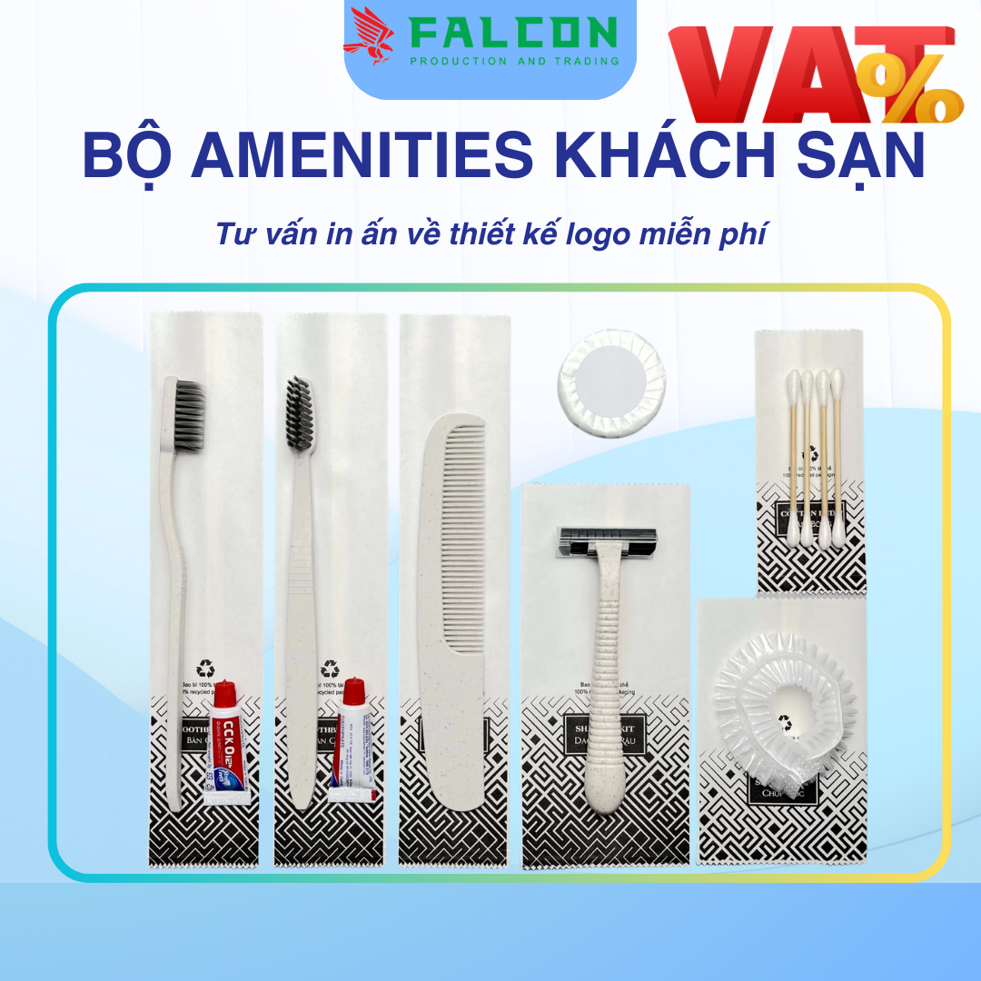 Bộ amenities khách sạn.