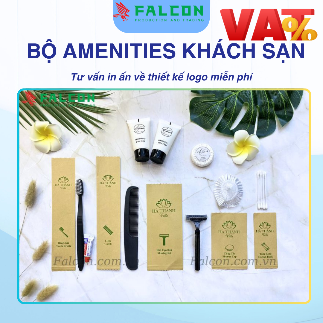 Bộ amenities khách sạn.