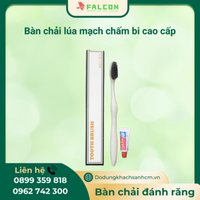 Bàn chải lúa mạch chấm bi cao cấp