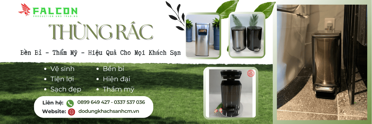 đa dạng mẫu mã thùng rác khách sạn