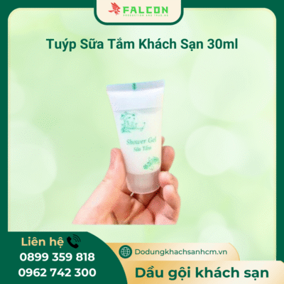 Tuýp dầu gội sữa tắm 30ml trắng