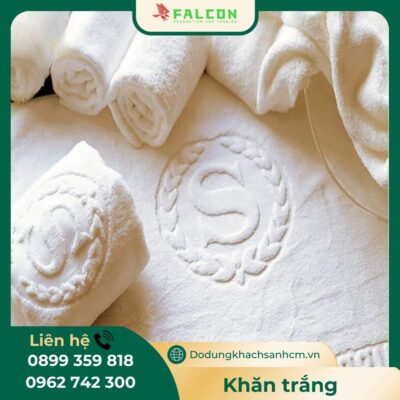 Khăn lau tay dệt logo khách sạn hcm
