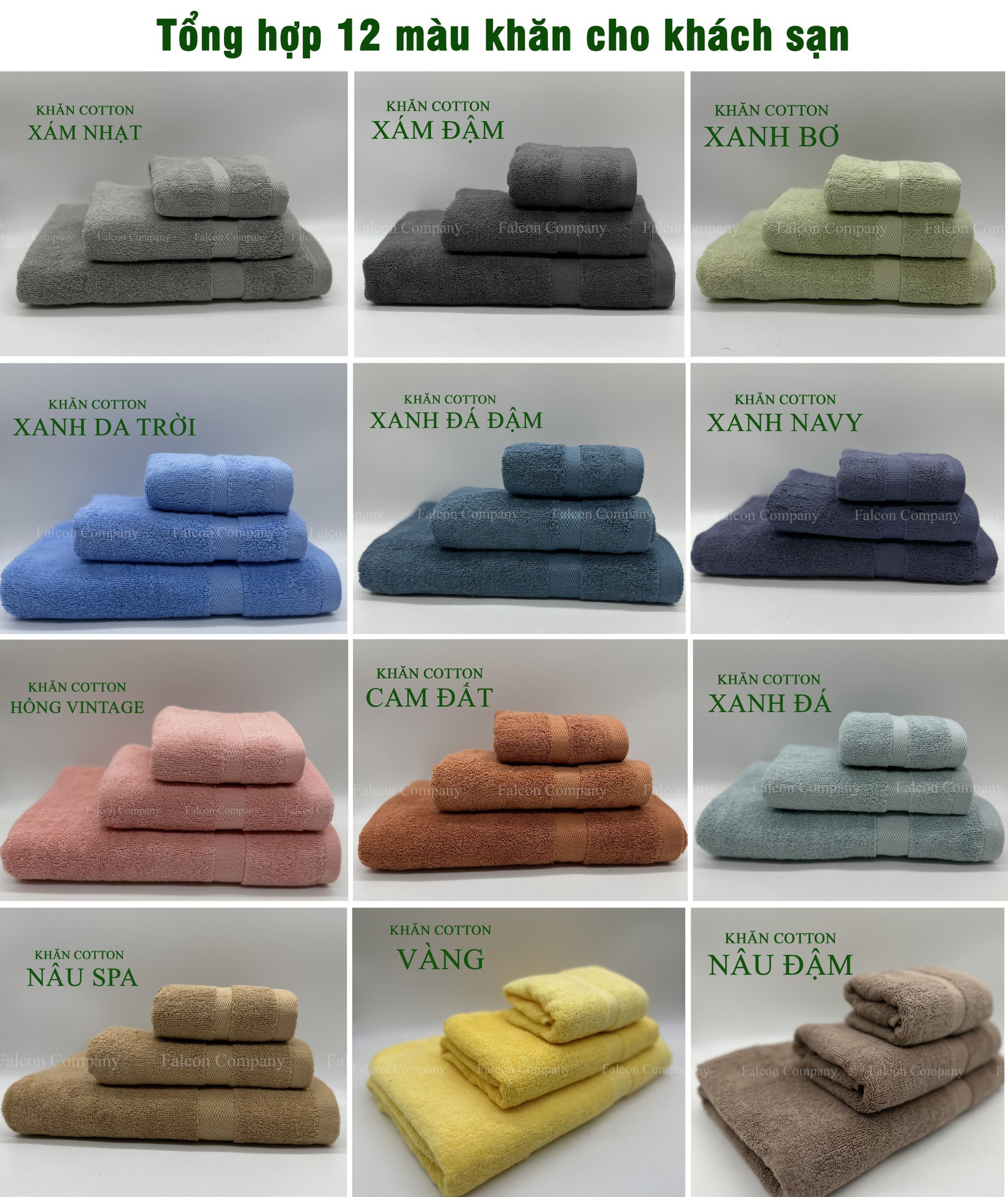 khăn màu khách sạn hcm