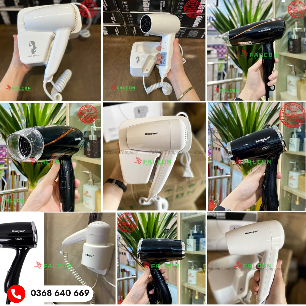 Tổng hợp máy sấy tóc khách sạn của Falcon