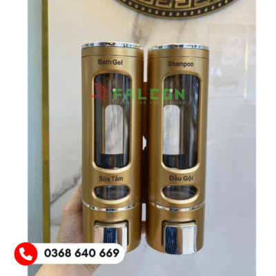 Bình đựng dầu gội sữa tắm nhựa treo tường đôi