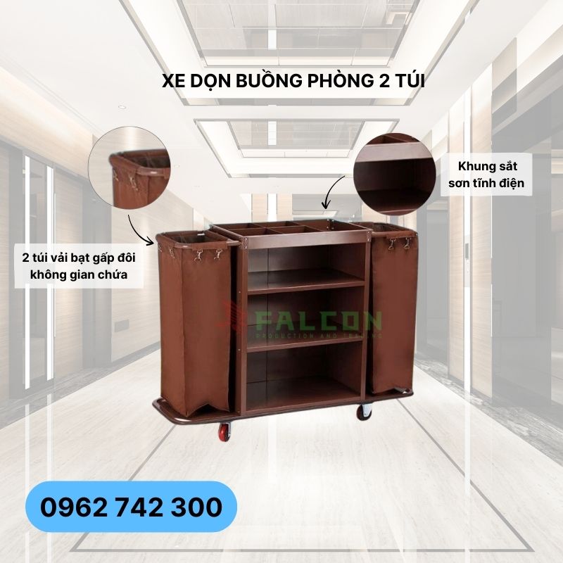 Xe dọn phòng 2 túi