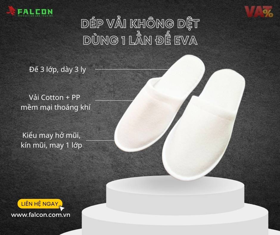 Dép dùng 1 lần đế eva khách sạn