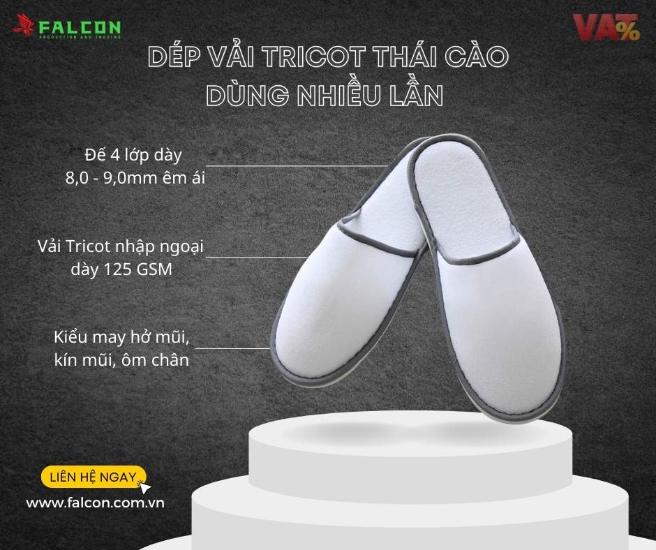 Dép vải tricot Thái cào dùng nhiều lần hcm