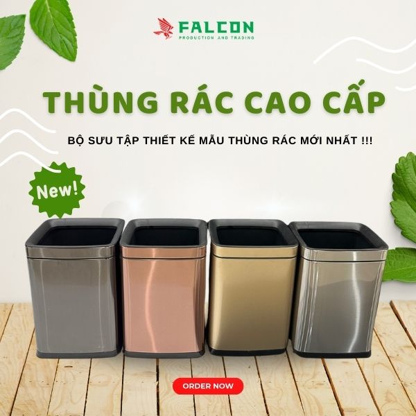 Các mẫu thùng rác nano hình chữ nhật của Falcon