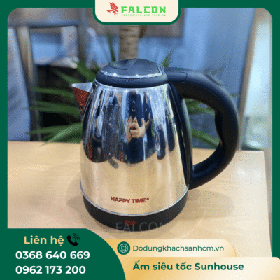 Ấm siêu tốc SUNHOUSE được ưa chuộng nhất hiện nay trong khách sạn.