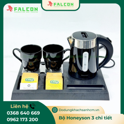 Bộ ấm siêu tốc khách sạn cao cấp.