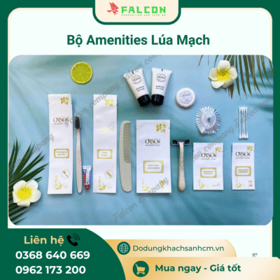 Bộ amenities khách sạn túi giấy đá cao cấp