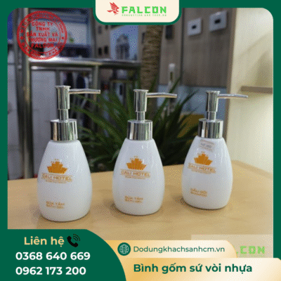 Bình đựng dầu gội, sữa tắm gốm sứ, nhiều mẫu mã
