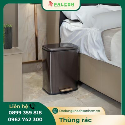 Thùng rác nano đạp chân hình chữ nhật