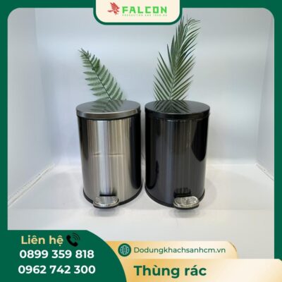 Thùng rác nano đạp chân hình tròn