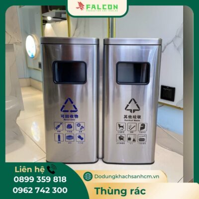 Thùng rác nano đạp chân đôi khách sạn