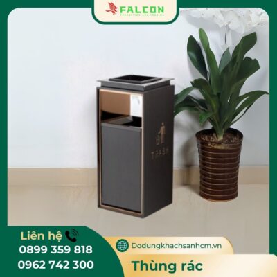 Thùng rác sảnh inox phủ nano cao cấp