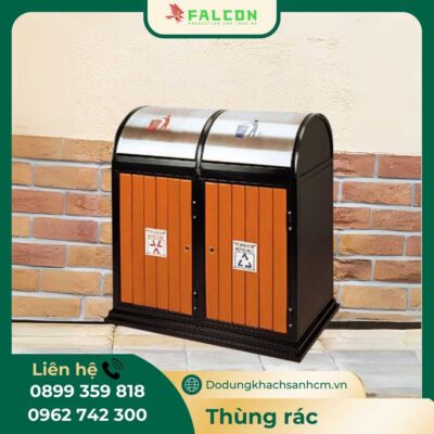 Thùng rác đôi ngoài trời