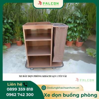 xe dọn buồng phòng 1 túi khách sạn