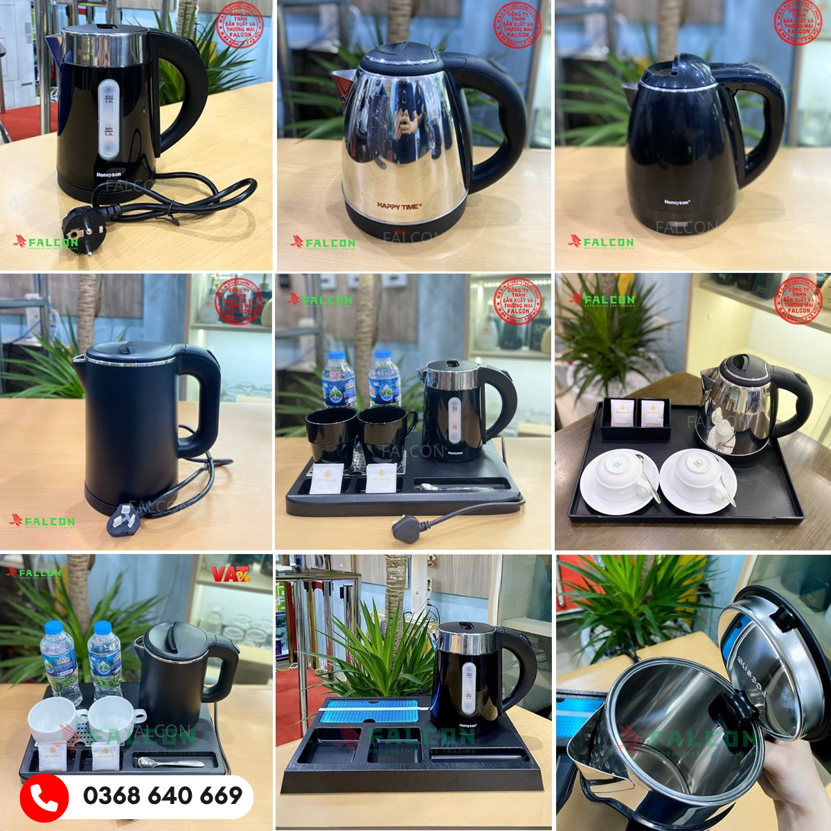 Các loại ấm siêu tốc phổ biến cho khách sạn