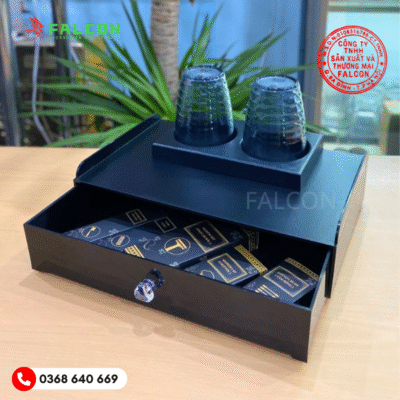 Hộp đựng đồ tiêu hao có lỗ úp cốc