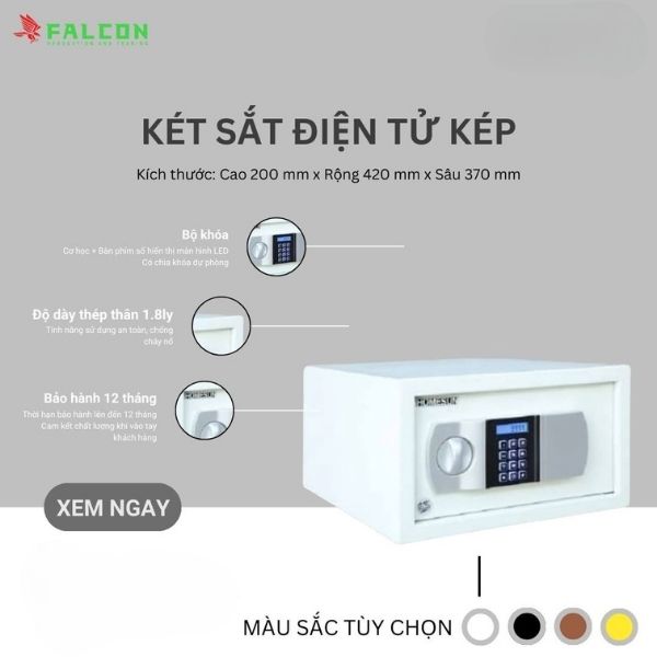 Nâng cao trải nghiệm khách hàng với két sắt khách sạn Falcon