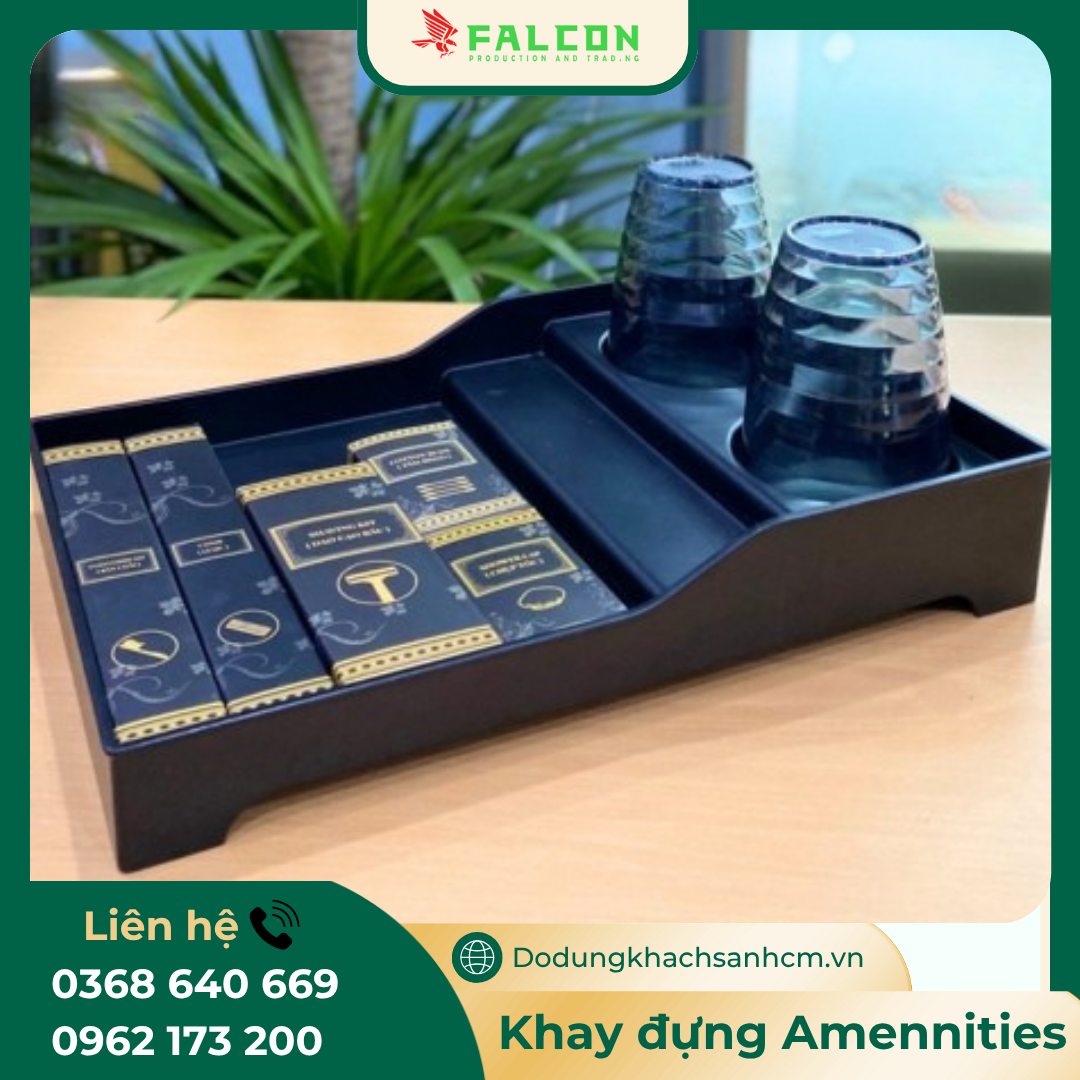khay-dung-bo-do-tieu-hao-co-lo-up-coc-khach-san Khay đựng đồ tiêu hao có lỗ úp cốc cho khách sạn
