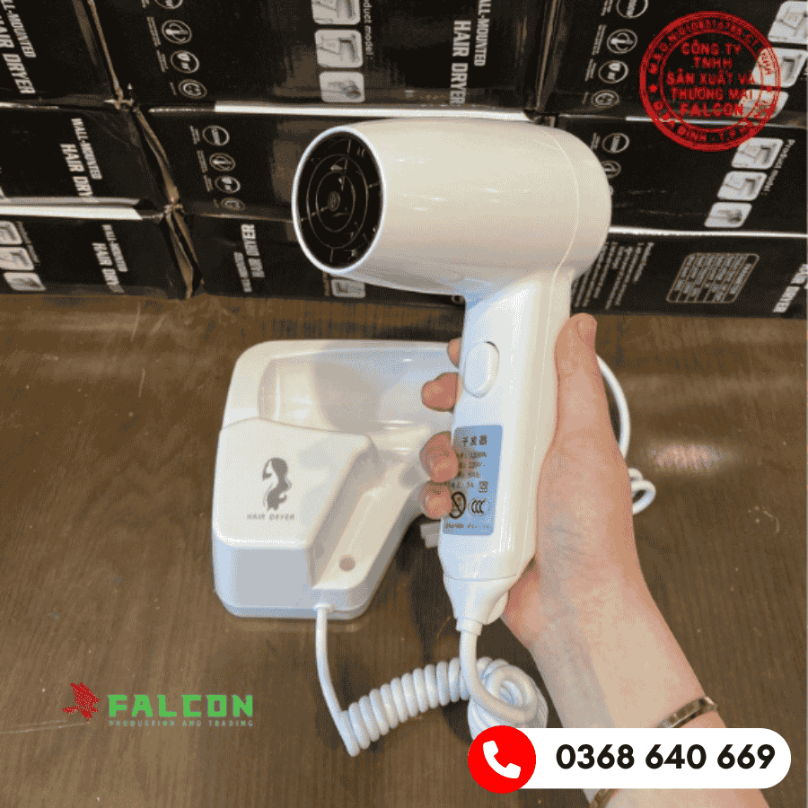 Máy sấy tóc gắn tường cho phòng tắm khách sạn